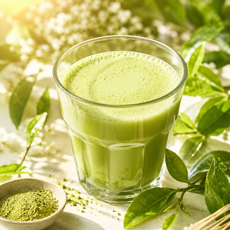 Mehr über den Artikel erfahren Matcha-Mandel-Latte vegan